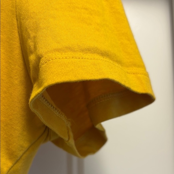 Aritzia Yellow Ruched Crop T-Shirt - Picture 4 of 8